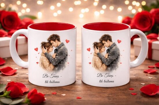 Puodelis su spauda Be Tavęs tik tuštuma